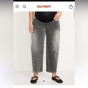 Maternity Full Panel Barrel Ankle Jeans- new with tags